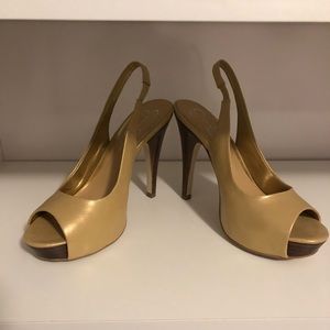 Jessica Simpson Gold Heels